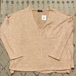 Urban Outfitters Peach long sleeve v neck top